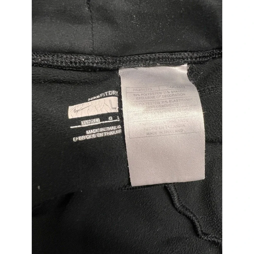 Nike Joggers Black Stretch Athletic Gym‎ Pants Straight Leg Youth Large  12-14